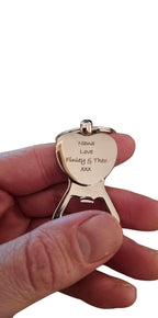 Custom Heart Keyring - Personalized Metal Keychain Engraved with Photo & Gift Message Mothers day
