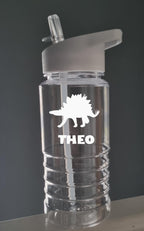 Personalised Dinosaur Water Bottle for Kids – 600ml Swirl Design, Custom Name, Lightweight & Fun