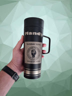 Personalised Football 470ml Vacuum Insulated Thermos Cup – Custom Logo & Name Engraved
