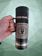 Personalised Football 470ml Vacuum Insulated Thermos Cup – Custom Logo & Name Engraved