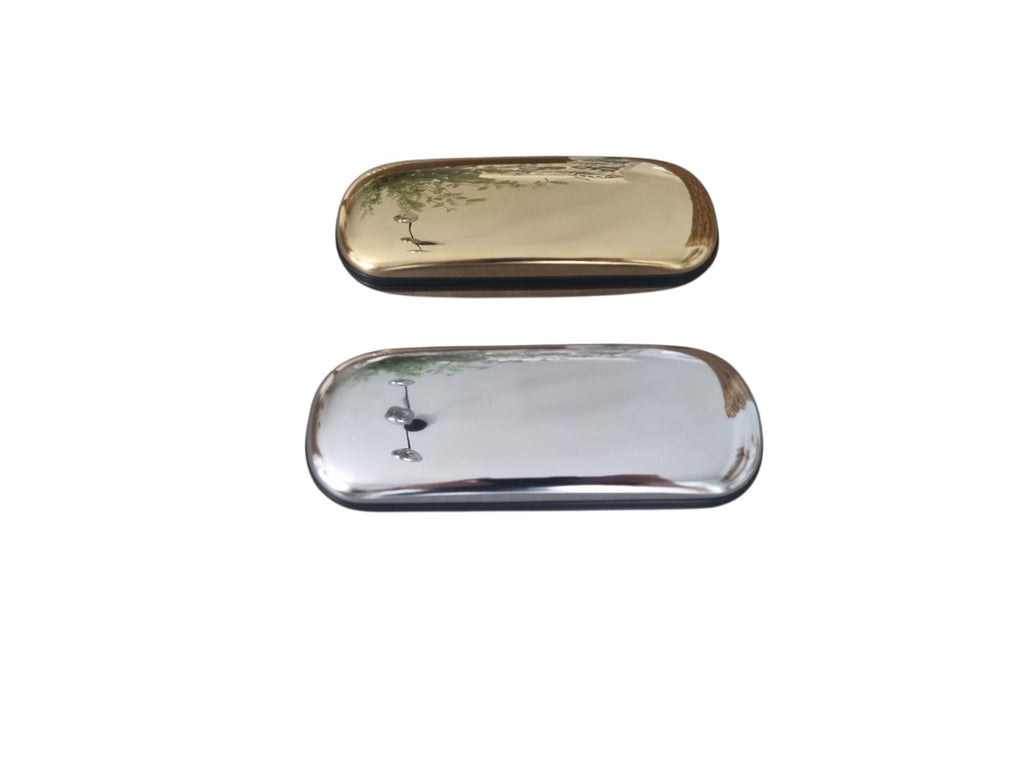 Personalised Chrome Look Glasses Case – Silver or Gold Finish – Custom Engraving Included