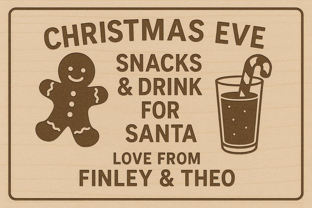 Personalised Christmas Teacher Gift – Laser Engraved Wooden Board