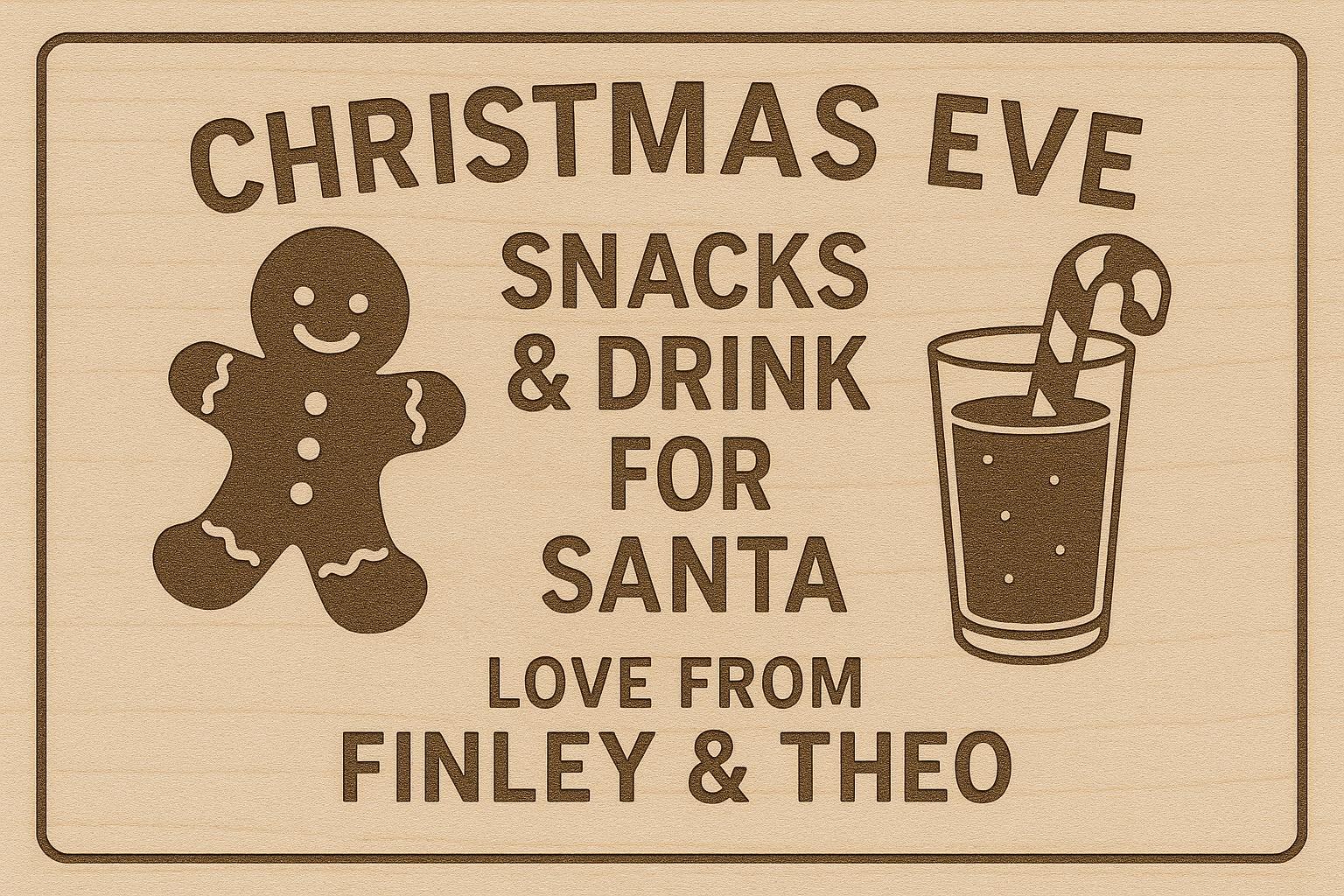 Personalised Christmas Teacher Gift – Laser Engraved Wooden Board