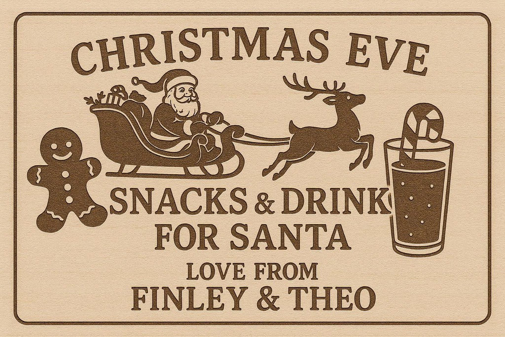 Personalised Christmas Teacher Gift – Laser Engraved Wooden Board
