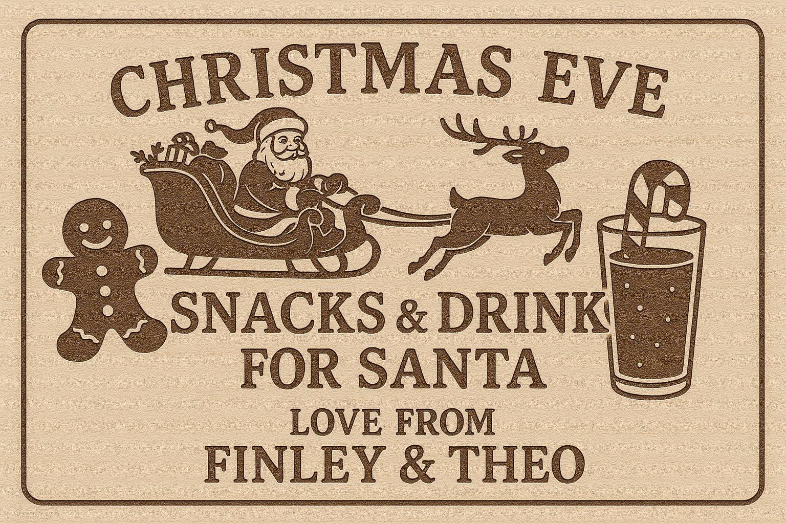 Personalised Christmas Teacher Gift – Laser Engraved Wooden Board