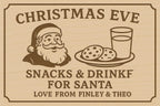 Personalised Christmas Eve Cutting Board – Laser Engraved Hevea Wood personlised