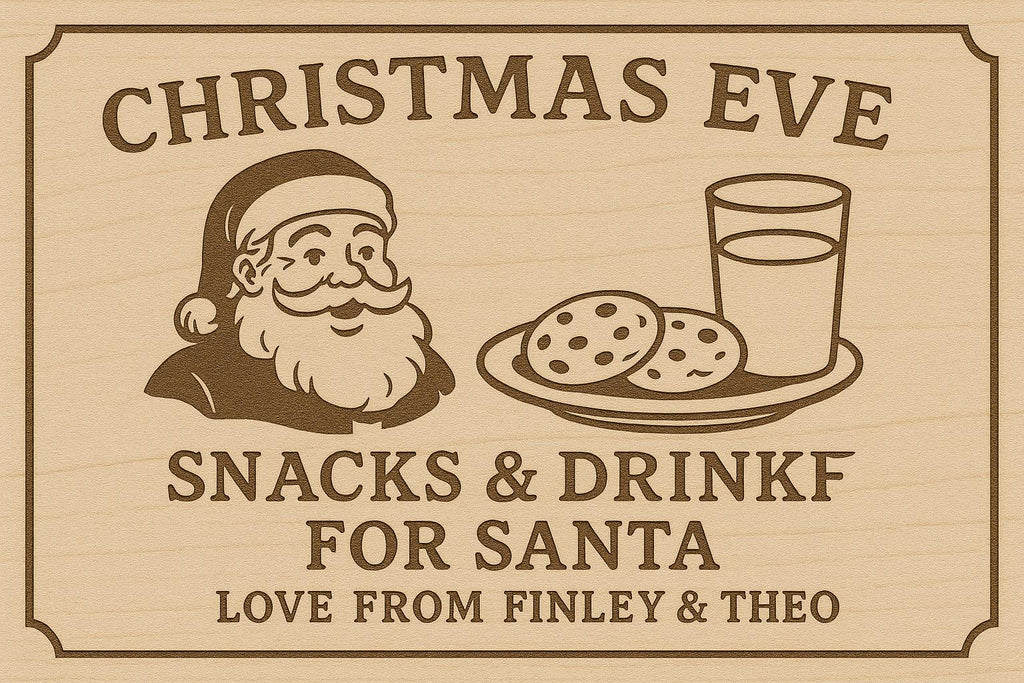 Personalised Christmas Teacher Gift – Laser Engraved Wooden Board