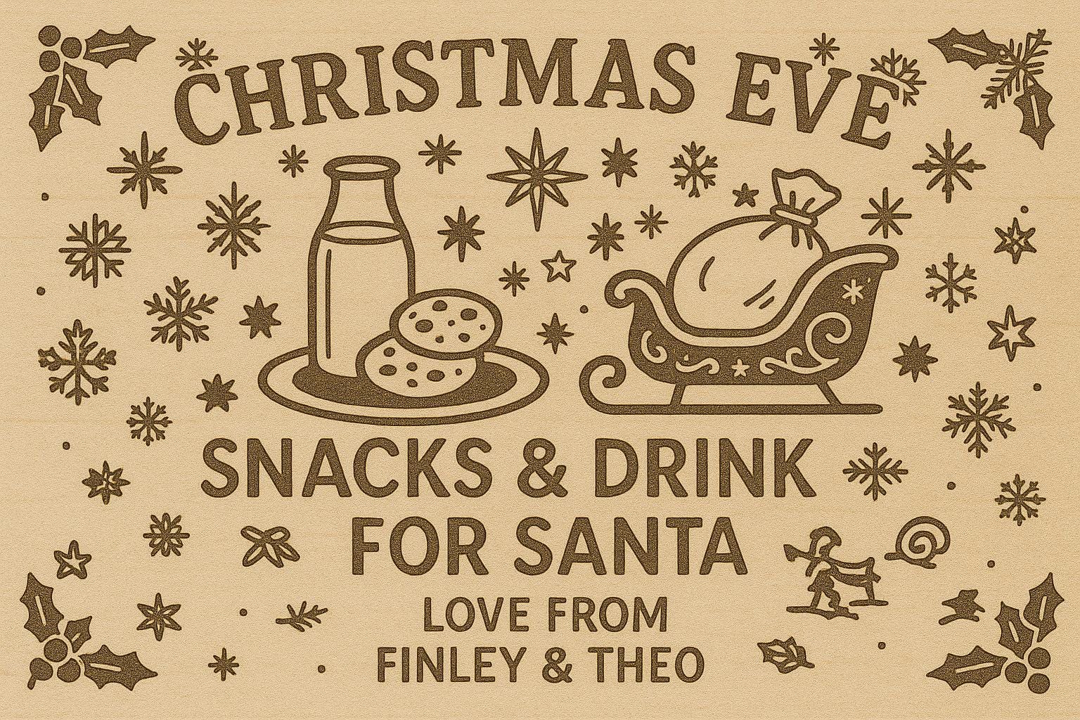 Personalised Christmas Teacher Gift – Laser Engraved Wooden Board
