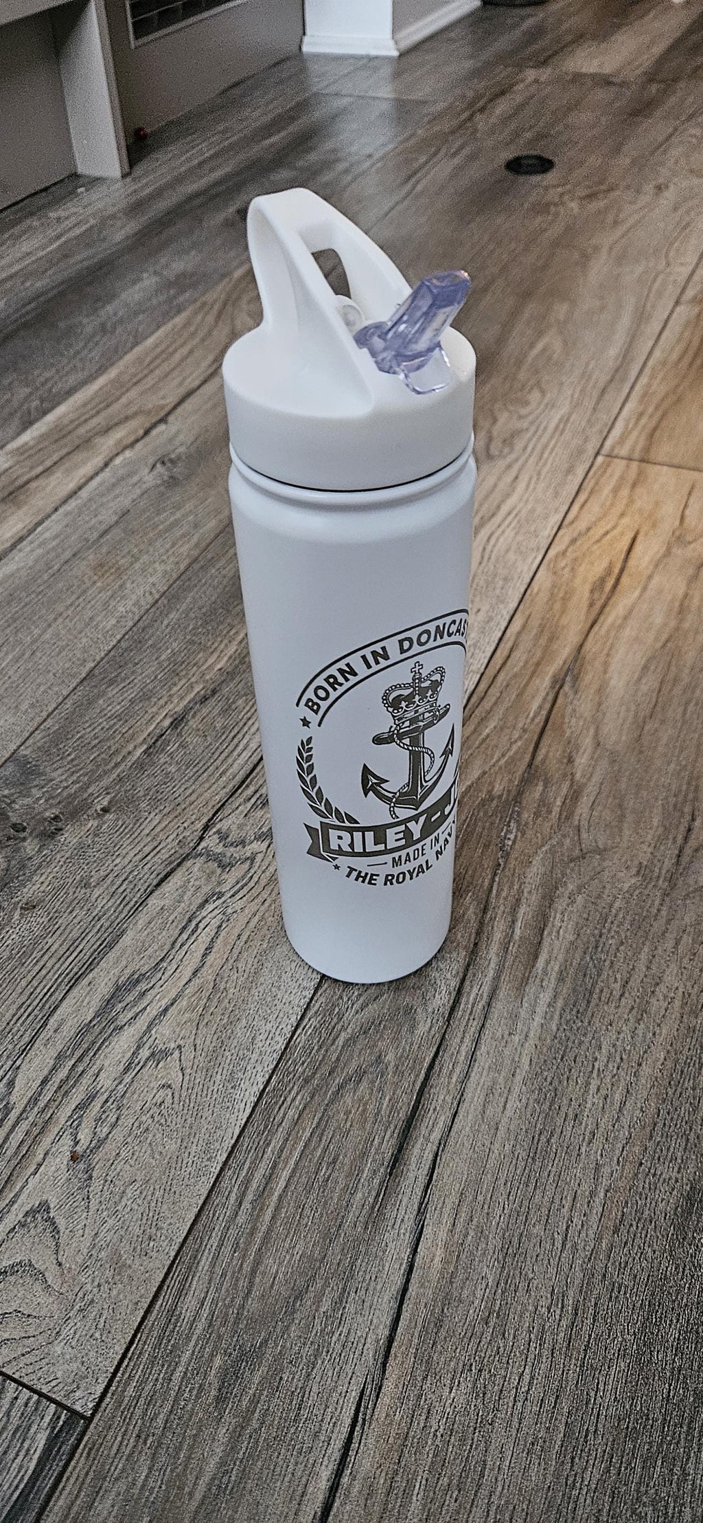 Personalised Military Water Bottle – Royal Navy, RAF or Army – Laser Engraved Metal Bottle – Custom Name & Unit Gift