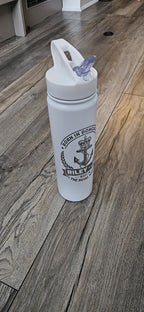 Personalised Military Water Bottle – Royal Navy, RAF or Army – Laser Engraved Metal Bottle – Custom Name & Unit Gift