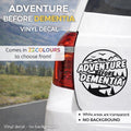 Adventure Before Dementia Vinyl Decal Sticker | Camper Van Car Window Sticker | Funny Travel Quote | 22 Colours