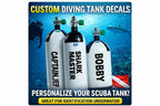 Scuba Diving Cylinder Decals Scuba Tank Sticker Stand Out at Depth Personalised