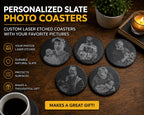 Personalised Slate Coaster with Pet Engraving – Memorial, Gift for Pet Lovers laser engraved